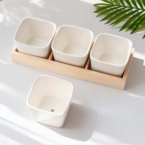 花盆多肉简约陶瓷托盘