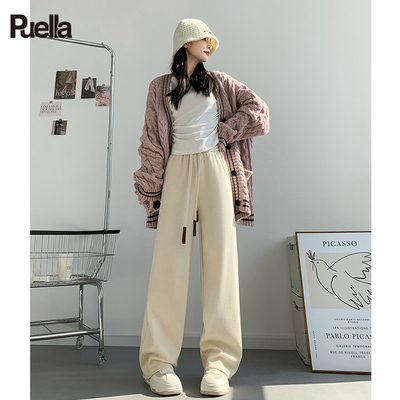 Puella拉夏贝尔加绒羊绒阔腿裤