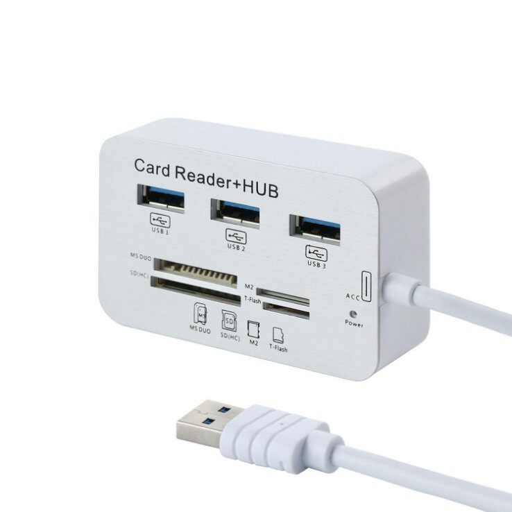 usb3.0分线器hub集线器笔记本电脑扩展口鼠标相机sd内存卡读卡器