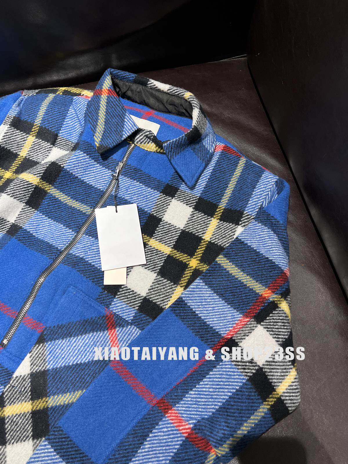 SUNTEEZA 차오밸류 복지모델 WE11DONE 퓨어 울 셔츠 블루|레드 체크 자켓