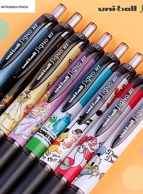 日本uni三菱signo迪士尼公主限定UMN-158DS学生用按动中性笔0.5mm