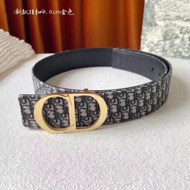 时尚金色字母扣男皮带高端气质百搭印花真皮腰带欧洲站青年裤腰带