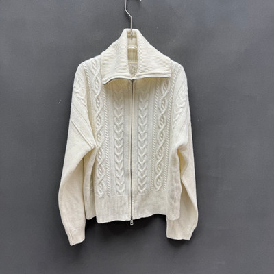 欧洲站高领拉链羊绒针织开衫女款