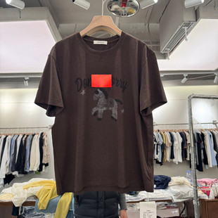 圆领卡通印花宽松百搭短袖 时尚 T恤女2662 新款 欧洲站2026春季