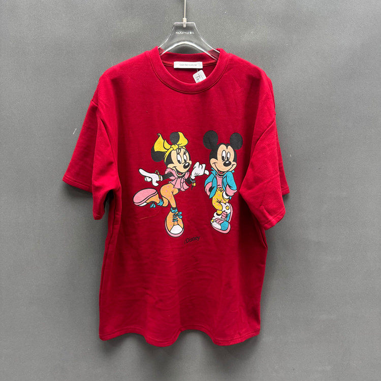 欧洲站2025冬季圆领米奇米妮T恤