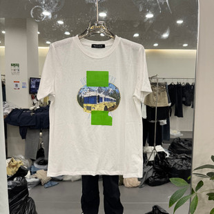 T恤女款 欧洲站2026春季 圆领卡通风印花宽松短袖 时尚 欧货 新款