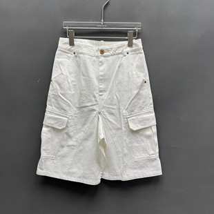 欧洲站2026春季新款时尚高腰纯棉工装风牛仔半身裙女款欧货
