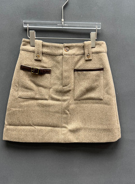 欧洲站2025秋季新款时尚高腰纯色修身显瘦包臀短裙女款欧货59353