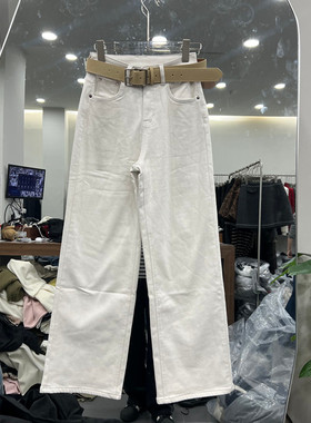 欧洲站2025冬季新款时尚高腰配腰带纯色加绒休闲裤女款欧货320665