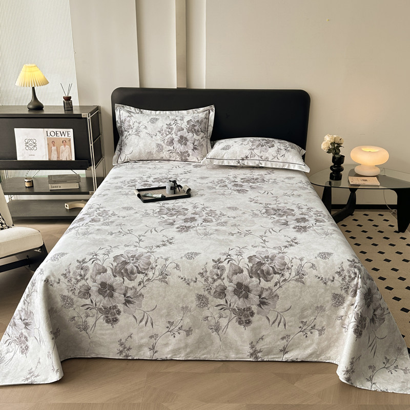 A类纯棉加厚磨毛床单单件全棉被单榻榻米床加大斜纹田园定做订制