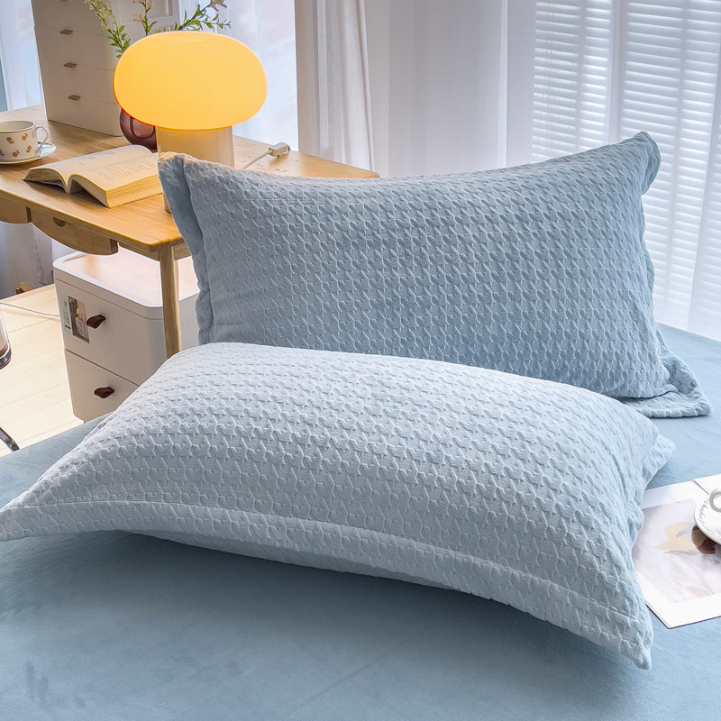 A类冬季双面加绒牛奶绒枕套一对装家用纯色枕芯套枕头套定做订制,床上用品,枕套,淘宝优惠券,粉丝福利购,淘宝优惠卷