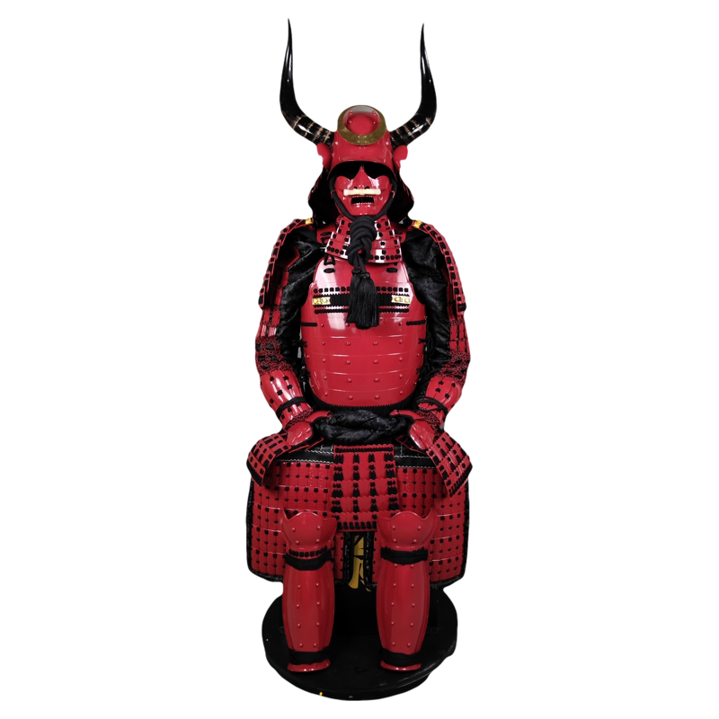 日本武士盔甲真人比例可穿戴甲胄战国武将当世具足铠甲铁质套装