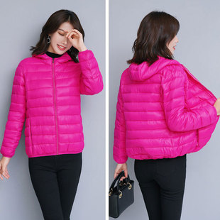 秋冬季棉衣女小个子短款连帽羽绒棉服立领时尚修身外套保暖小棉袄