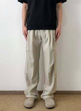 NSEEKE莱赛尔天丝休闲裤男款夏季薄款宽松直筒透气潮牌长裤子百搭