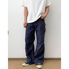 NSEEKE秋冬新款水洗做旧工装裤男宽松百搭直筒法工裤休闲长裤潮牌