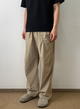 NSEEKE美式复古春夏季薄款休闲裤男款宽松直筒伞兵长裤子潮牌百搭