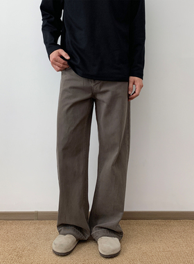 NSEEKE 美式复古阔腿宽松直筒休闲裤男高街宽松vintage长裤子vibe