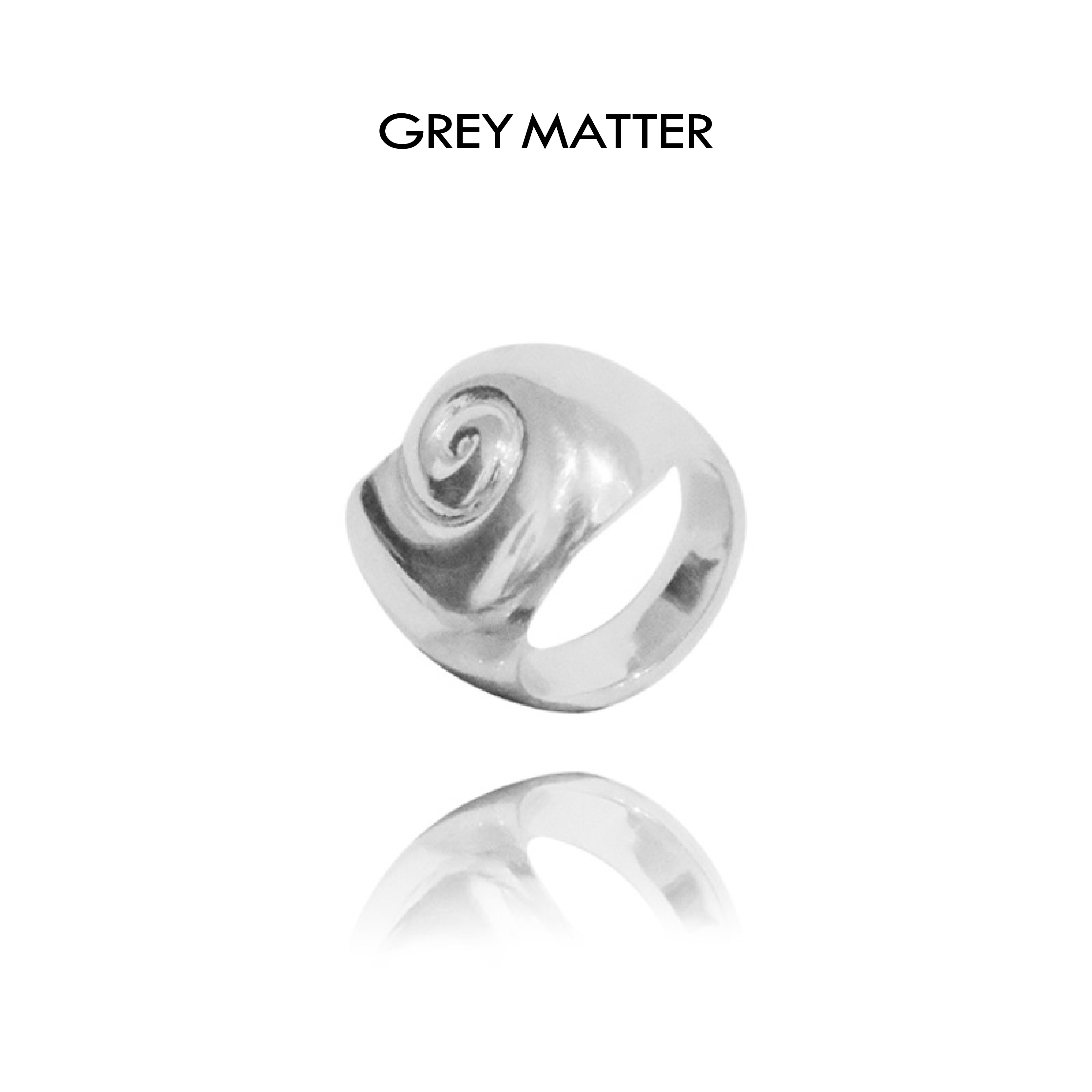 GreyMatter海螺纹理戒指小众