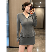 大码轻薄冰感修身防晒服女夏季新款胖mm防紫外线瑜伽外套防晒上衣