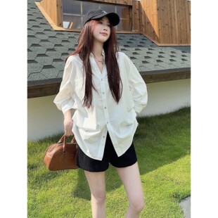 早初春法式独特漂亮上衣衬衣女通勤穿搭2026新款白色长袖衬衫外套