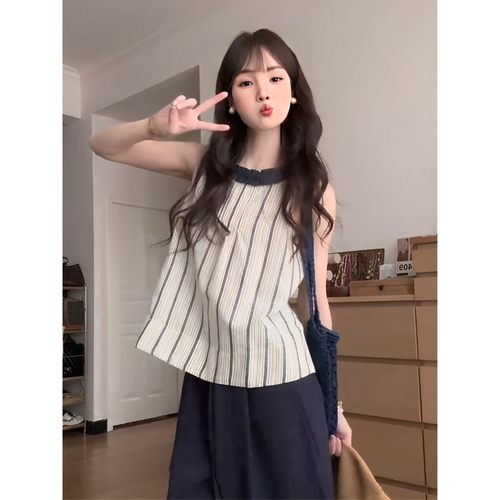 夏季新款外穿背心小衫设计小众