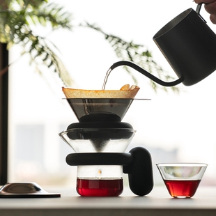 手冲咖啡器具 高级旅行茶具快客杯玻璃飘逸杯外出露营泡茶壶便携式