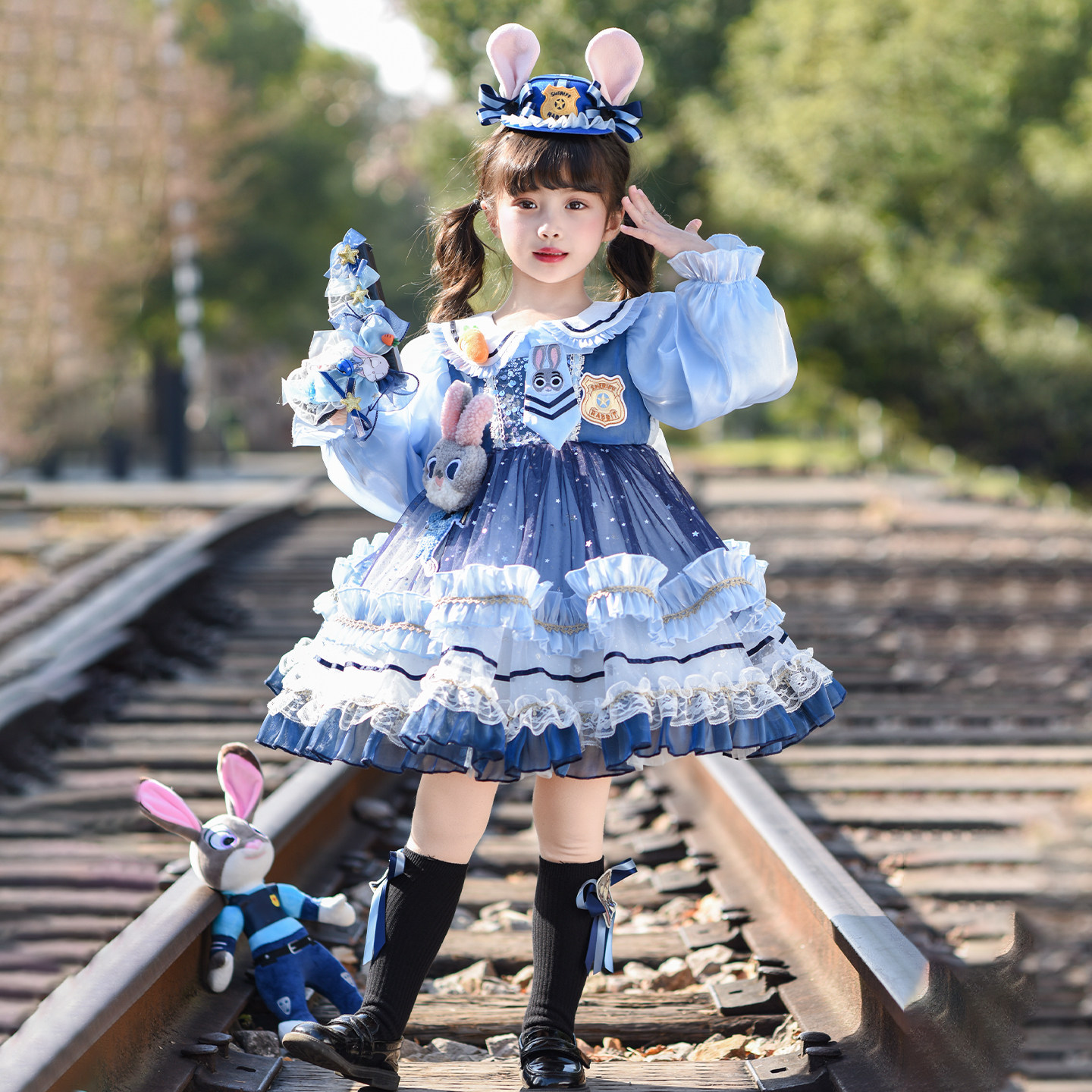 女童兔子警官洛丽塔公主裙2026春款疯狂动物城朱迪生日礼服蓬蓬裙,童装/婴儿装/亲子装,连衣裙,淘宝优惠券,粉丝福利购,淘宝优惠卷