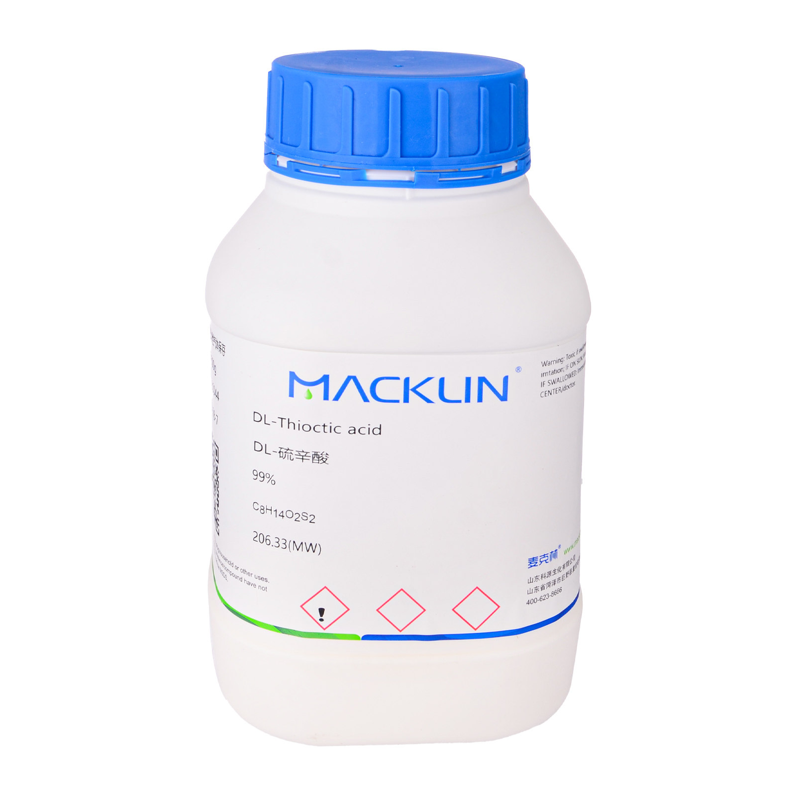 DL-硫辛酸500g 99% 1077-28-7实验室化学试剂麦克林DL-Thioctic acid α-硫辛酸 Macklin