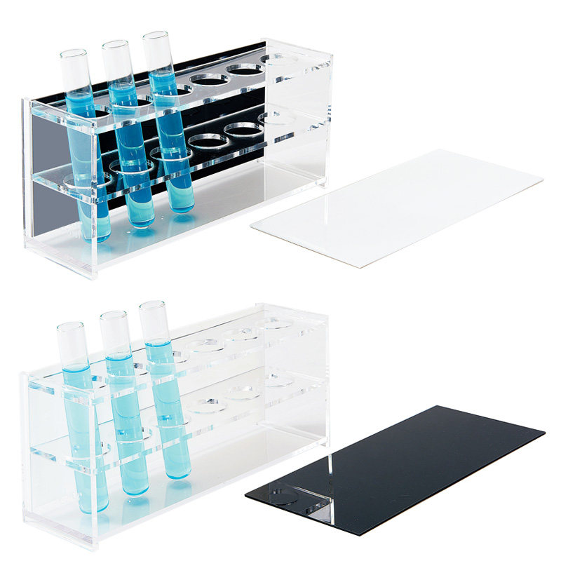 有机玻璃比色管架带黑白比色板10mL/25mL/50mL/100