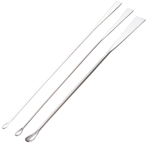 进口不锈钢药刮 180mm扁平/210mm 圆细/ 180mm 圆粗 亚速旺微量药刮 不锈钢微量药勺抹刀 含增票