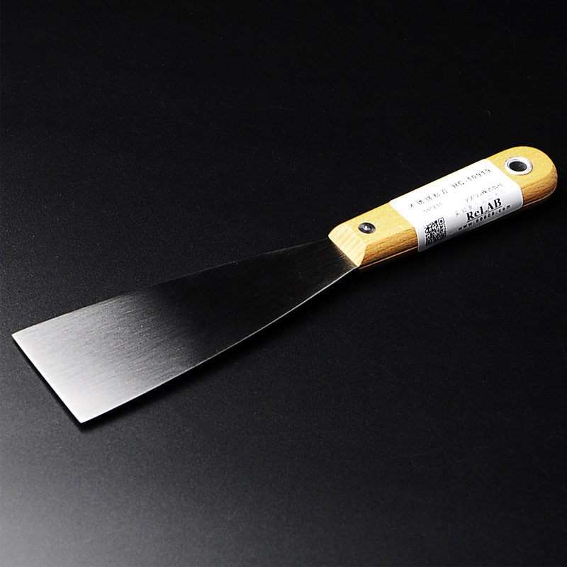 不锈钢刮刀 进口不锈钢抹刀 平铲 asone 刮刀宽*全长15*205mm 油灰刀