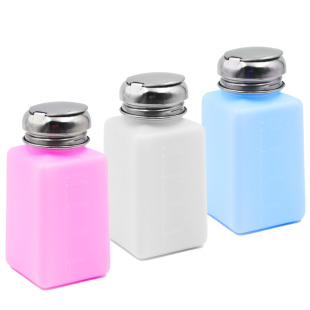 ReLAB 按压式酒精瓶100ml/200ml/250ml/500ml 白色/粉色/蓝色 工业酒精壶 洗板水瓶溶剂瓶天拿水瓶 松香水瓶