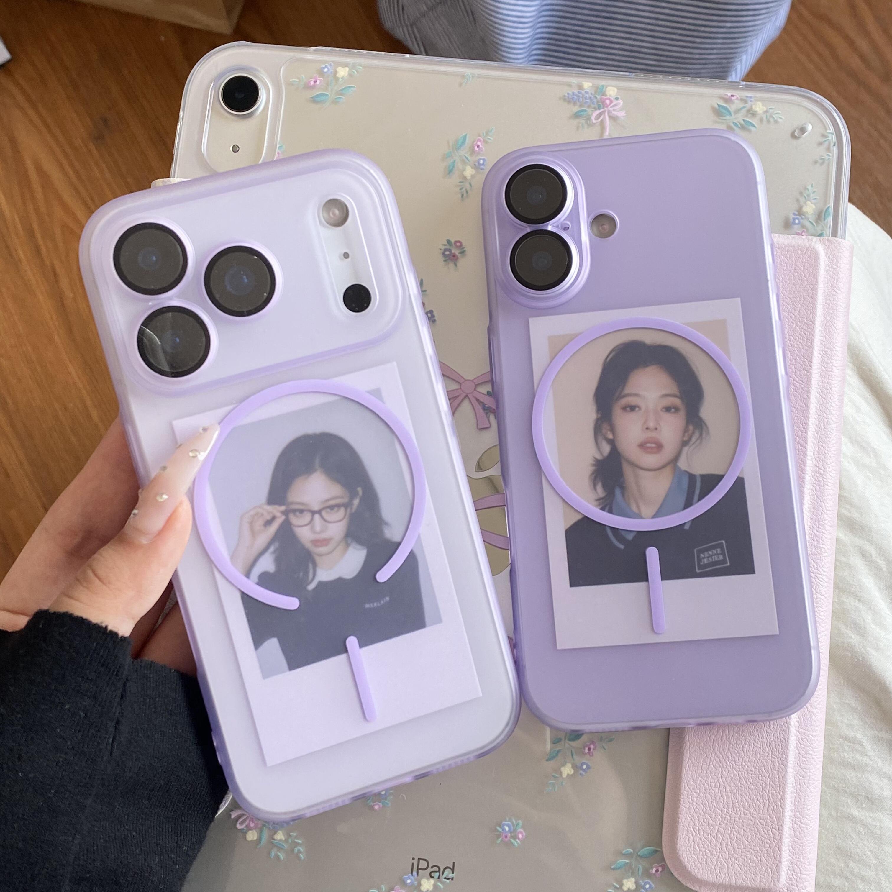 绝绝紫~薄如纸镜头膜全包新款冰雾适用苹果17promax手机壳iphone16pro磁吸15高级感14plus硅胶13防摔12女air