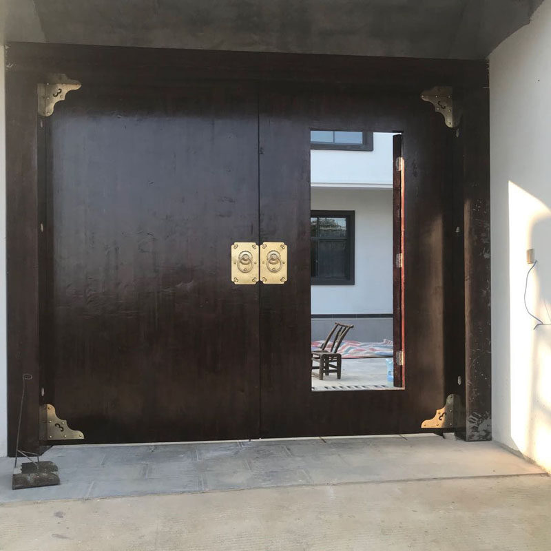 农村别墅大门实木对开门中式双开门庭院徽派家用乡村仿古进户大门