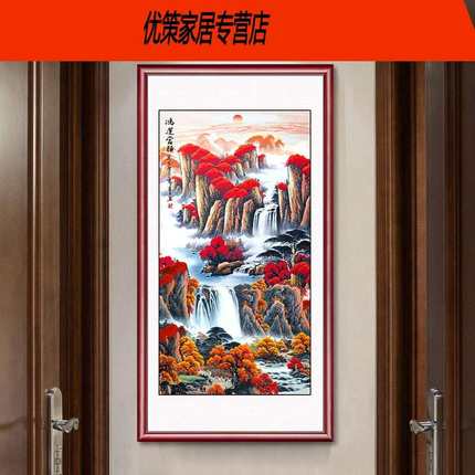 正品 5d钻石画钻鸿运当头大幅贴钻十字绣2019新款客厅旭日东升山