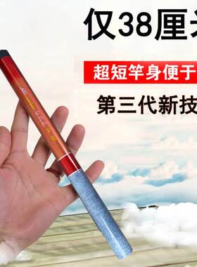 手竿袖珍超短节便携式溪流钓鱼杆
