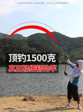 日本进口碳素超轻极细19调钓鱼竿