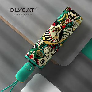 OLYCAT三折全自动小清新雨伞