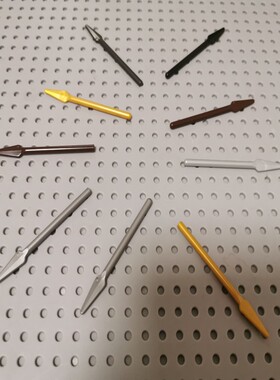 乐高LEGO 人仔手持配件 4497 长矛 黑色 银色 棕色 多色