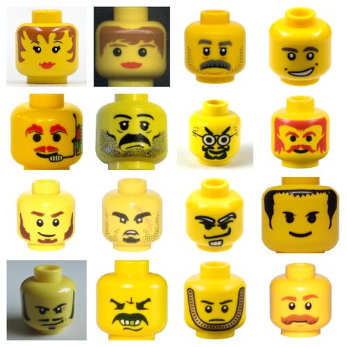 LEGO 乐高 人仔头 脑袋 3626 零件配件 260403黄色 单表情