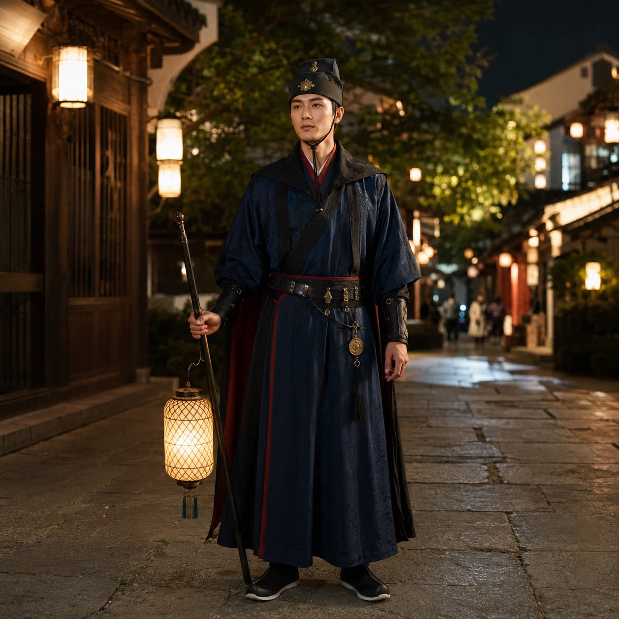 丽晨达羽临安夜巡使者古装演出服图片