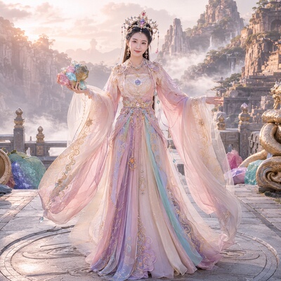 丽晨达羽景区巡游女娲NPC服装