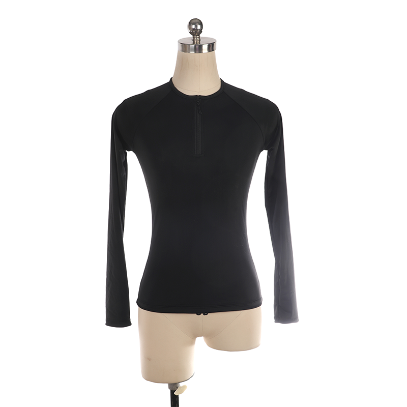 福诺定制花样滑冰服训练服长袖套头T恤纯黑女童上衣锦纶网纱,运动/瑜伽/健身/球迷用品,滑冰服,淘宝优惠券,粉丝福利购,淘宝优惠卷