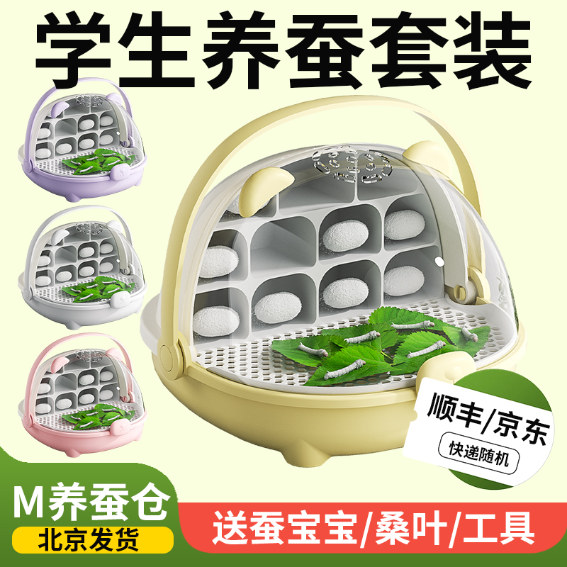顺丰京东M养蚕舱蚕宝宝养育仓蚕宝宝别墅饲养箱学生课程养蚕套装