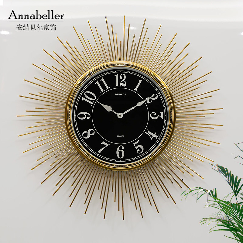 清仓欧式现代轻奢装饰时钟挂钟创意客厅家用美式表钟挂墙壁饰钟表