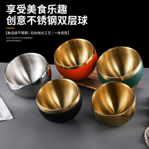 夜场酒吧酒店垃圾桶加厚高端轻奢果皮斗商用KTV双层不锈钢烟灰缸