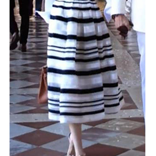 绝美巨好看的韩系垂坠感条纹半身裙子女2025秋季新款今年流行爆款