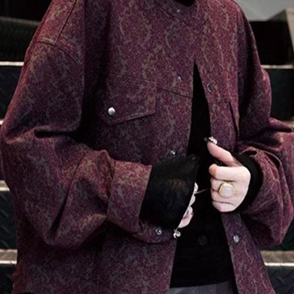 专柜撤回法式时尚洋气减龄红色外套女新款轻奢高级感气质上衣潮