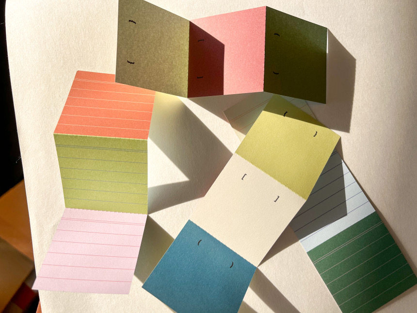 韩国ins风简约色块拼接便签