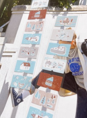 浮光分装 Looongdaa 龙大 蓝色的标签贴 手帐素材 索引贴